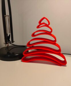 Dekorativna novogodišnja jelka crvena